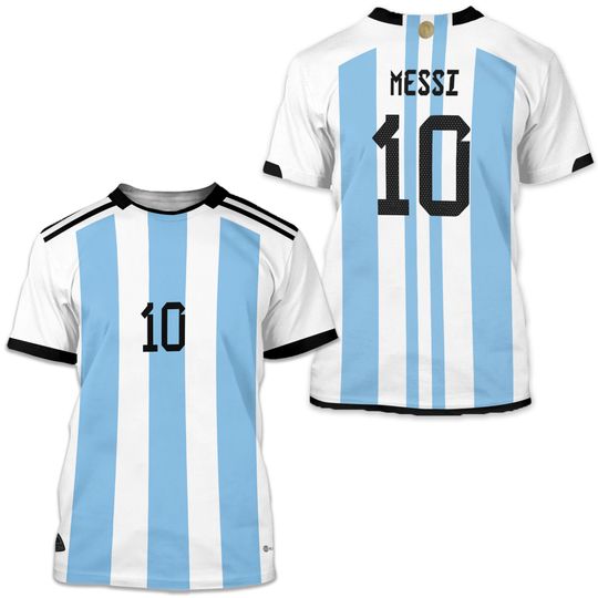 Messi Soccer Jersey Fifa World Cup Argentina Shirt