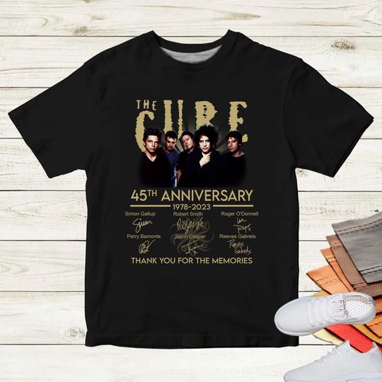 The Cure 45th Anniversary 1987 - 2023 T shirt, The Cure Band T-shirt