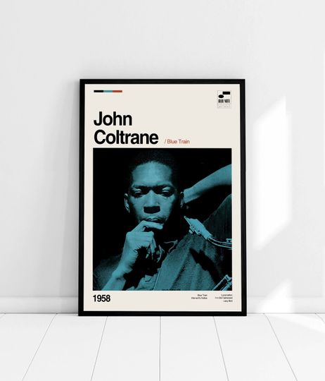 JOHN COLTRANE - Blue Train - Music Album Poster - Music Poster - Minimalist Art - Vintage Poster - Print Art Poster - Wall Art - Wall Decor