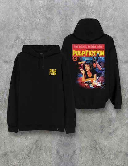 Pulp Fiction Movie Cover Mia Wallace Two Side Printed Special Design Unisex Hoodie