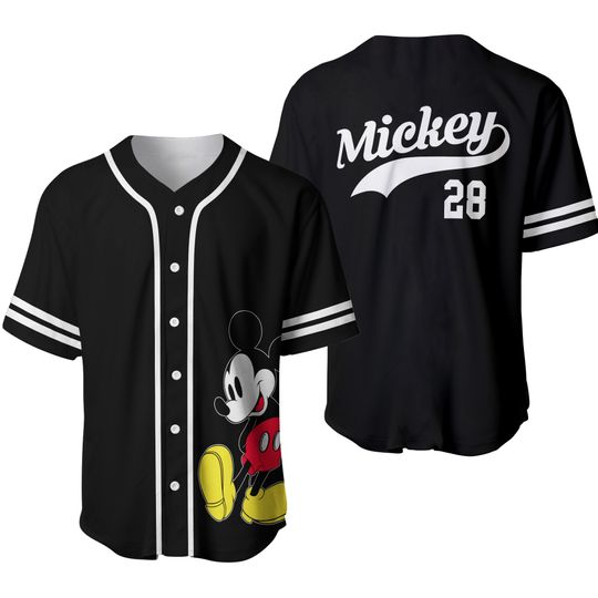 Disney Ladies Mickey Mouse Fashion Shirt, Mickey Mouse Baseball Jersey