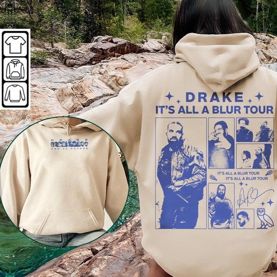 Drake 21 Savage Rap Shirt Double Sided, Drake It's All A Blur Tour Hoodie
