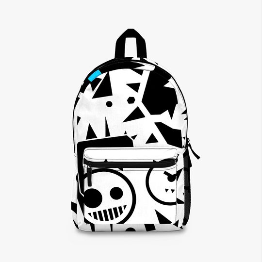 just shapes and beats black and white design Backpack