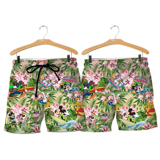 Mickey Mouse & Friends On The Beach Summer Tropical Disney Shorts V
