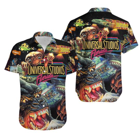 Monster Universe 3D All Over Printed Hawaiian Shirt, Summer Vacation Hawaiian Shirt