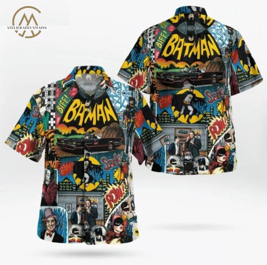 Batman Superheroes Characters Lovers 3D Hawaii Shirt, Batman Superhero Hawaiian Shirt
