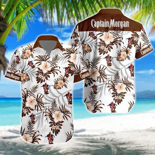Captain Morgan Hibiscus Hawaiian Shirt
