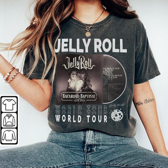 Jelly Roll Music Shirt, Vintage Jelly Roll Backroad Baptism Tour 2023 Shirt