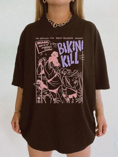 Bikini Kill Vintage Shirt, Bikini Kill Rock Band Shirt