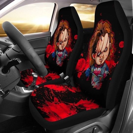 Chucky Car Seat Covers Set | Chucky Child Play Car Accessories | Horror Halloween Seat Cover For Car