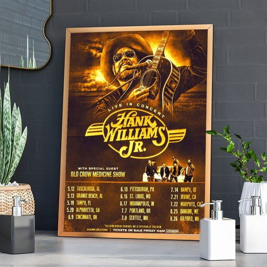 Hank Williams Jr 2023 Headlining Tour Poster