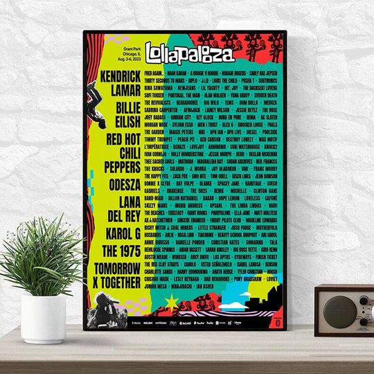 Lollapalooza Tour 2023 Poster, Music Poster