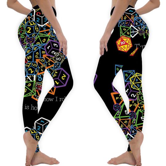 D&D (Dungeons and Dragons) - This is how I roll! Leggings