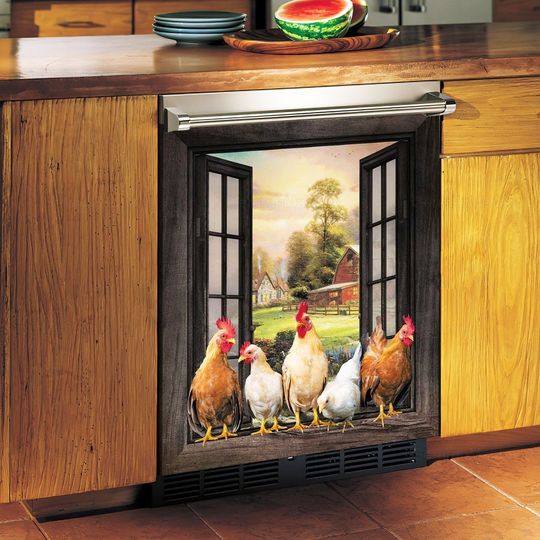 Chicken Dishwasher Cover, Rooster Dishwasher