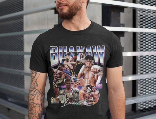 Buakaw Muay Thai Boxer 90's Retro Champions Graphic Vintage Gift Sport T-shirt