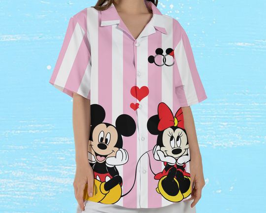 Disney Mickey And Minnie Mouse Couple Hawaiian Shirt