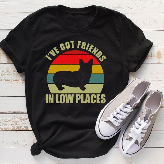 I've Got Friends n Low Places Shirt, Corgi Shirt, Funny Gift For Corgi Lover, Dog Owner Shirt