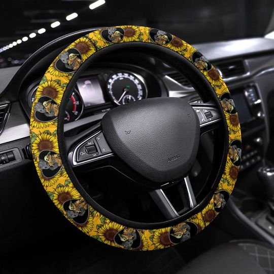 Baby Yoda And Baby Groot Steering Wheel Cover