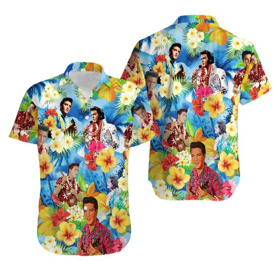 Elvis Presley Hawaiian Shirt, Elvis Hawaiian Shirt, Aloha Summer Tee
