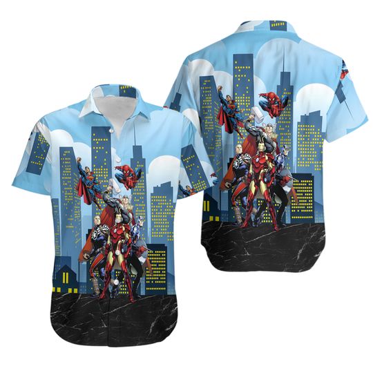 Superhero Hawaiian Shirt, Hawaiian Shirt, Aloha Shirt