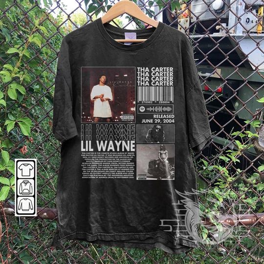 Lil Wayne Rap Shirt, Tha Carter Album 90s