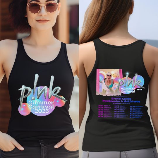 P!nk Tank Top, P!nk Summer Carnival 2023 Shirt, Concert Pink Summer Carnival Shirt