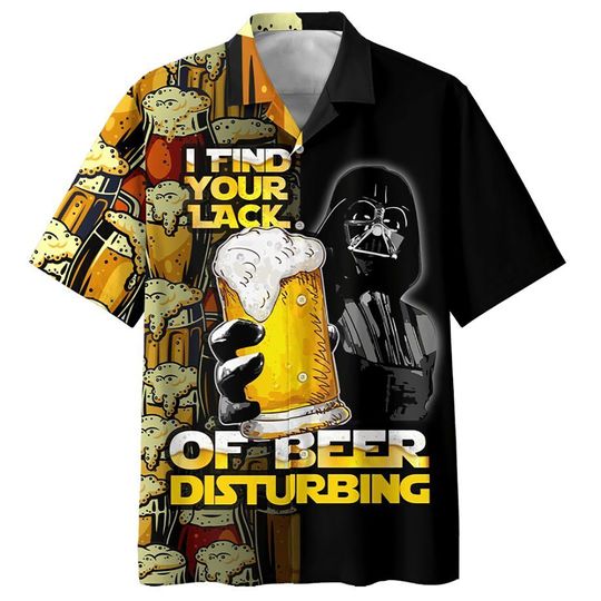 Star Wars Darth Vader I Find Your Lack Of Beer Disturbing 3D Hawaii Shirt, Baby Yoda T-Shirt, Hawaiian Beach Shirt