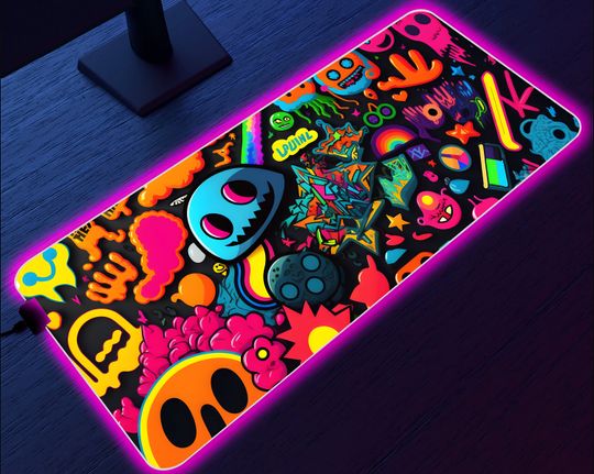 Graffiti LED Gaming Mouse Pad