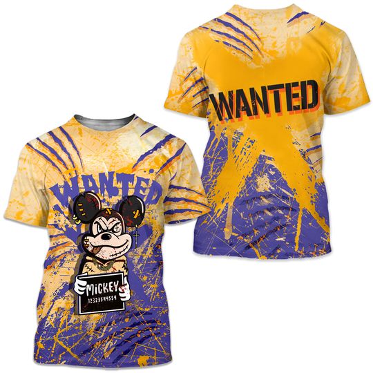 Wanted Mickey 3D Scratch, Jordan 7 SE Afrobeats 3D T-Shirt