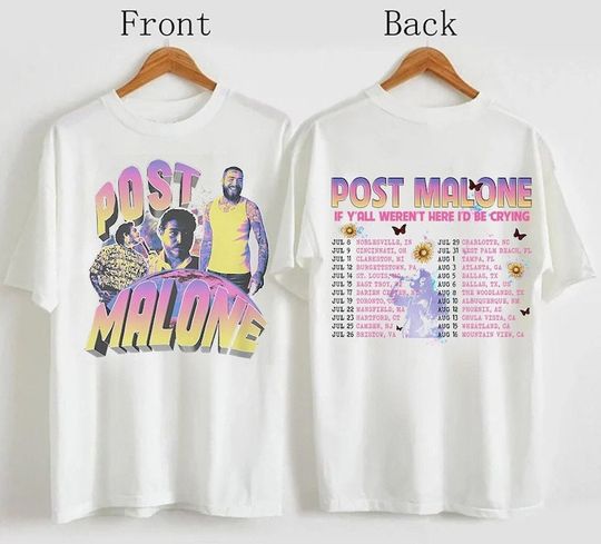 Vintage Post Malone 2023 Tour Shirt, Post Malone Fan Shirt
