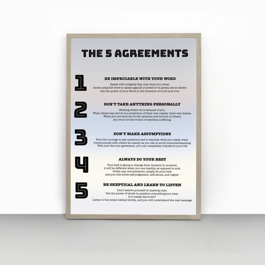 5 Agreements Premium Matte Vertical Poster