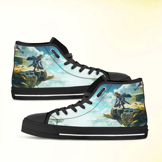 The Legend of Zelda shoes, Tears of the Kingdom Sneakers, high tops