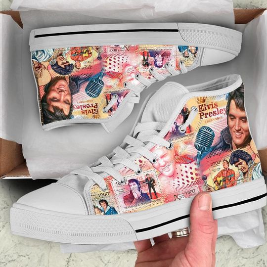 Elvis Presley Canvas Shoes, Elvis Gift, High Top Shoe Gift