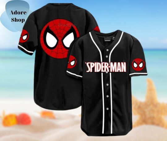 Spider Man Baseball Jersey, Personalized Team Jersey