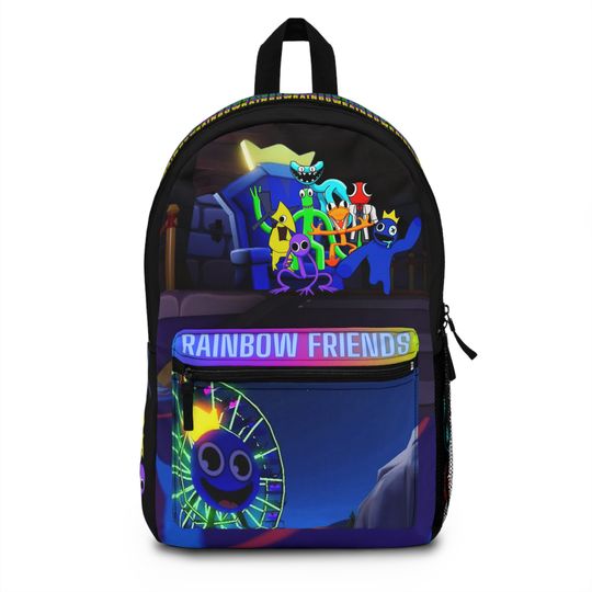 Rainbow Friends 2 with Cyan and Yellow Backpack