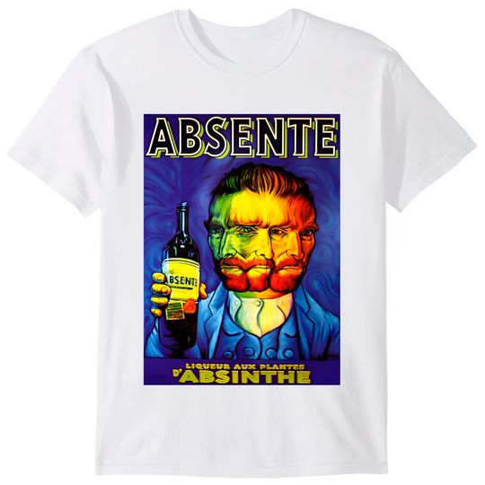 Absinthe T Shirt Vincent Van Gogh Funny Vintage Cool Gift Tee
