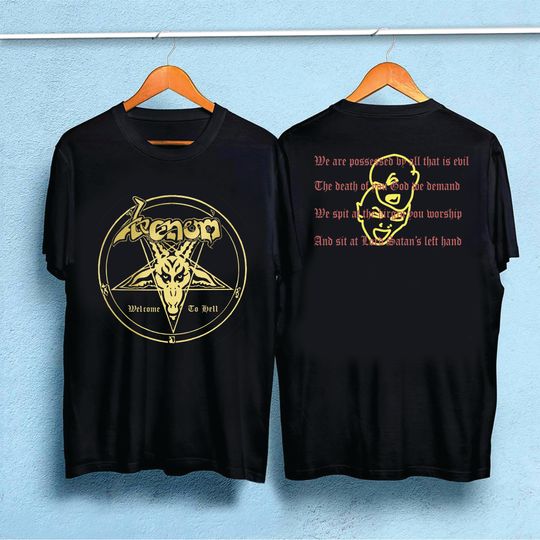 Venom Welcome To Hell T-shirt, Metal Band Venom T-shirt