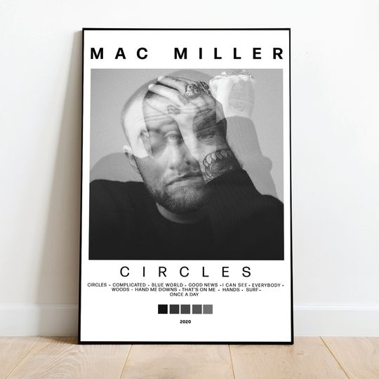 Mac 90s Miller Poster, Circles Album Cover Poster