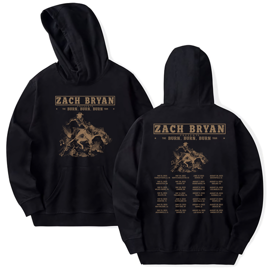Zach Bryan Hoodie, The Burn Burn Burn Tour 2023 hoodie