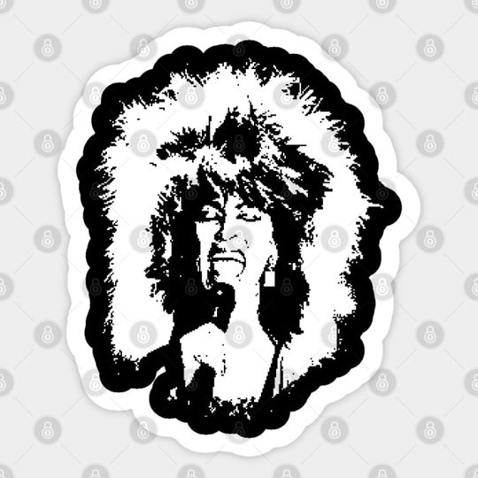 Tina Turner Black White Portrait - Tina Turner - Sticker