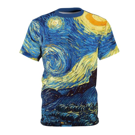 Starry Night Vincent Van Gogh Painting Blue & Yellow 3d shirt