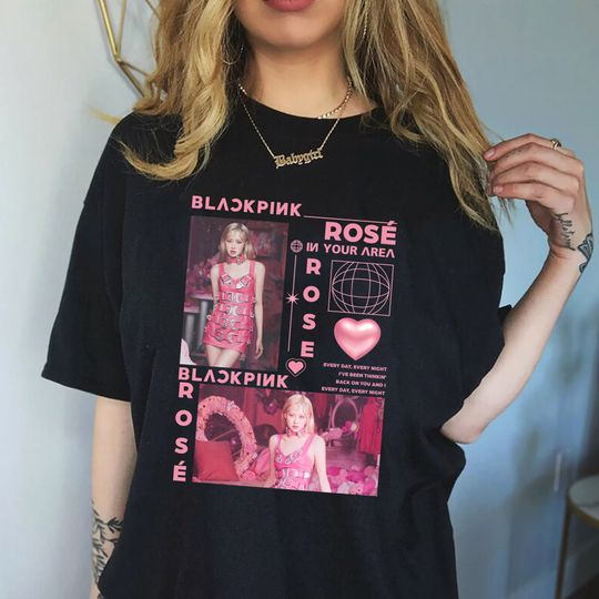 Retro Rose Blackpink Shirt, Blackpink Born Pink World Tour Shirt