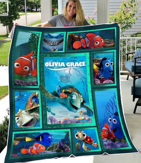 Personalized Finding Nemo Sherpa Blanket