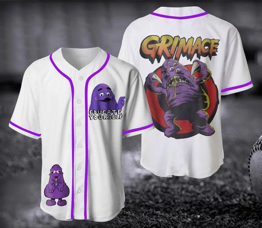 Grimace Shake Survivor Jersey Horror Funny Tik Tok Trend Meme Gift
