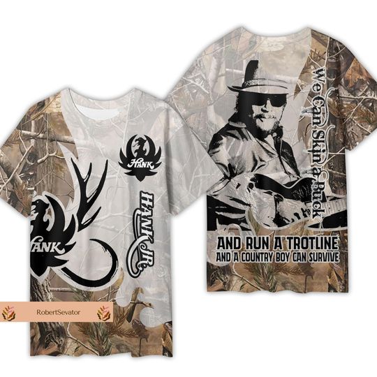 Hank Jr Shirt, Hank Williams Jr Shirt, A Country Boy Can Survive Shirt