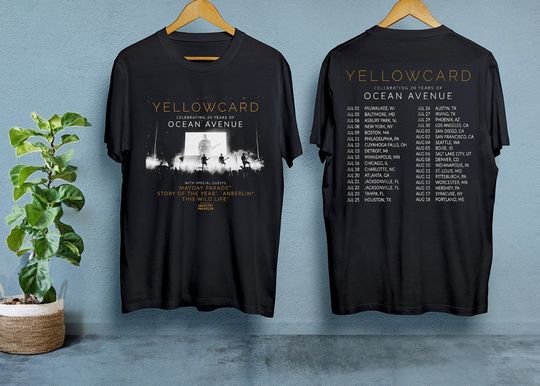 Yellowcard 2023 Tour T-Shirt, Yellowcard 2023 Concert Fangifts Shirt