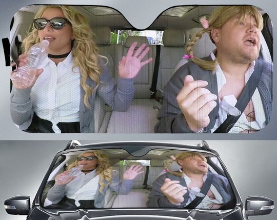 Biggest Hits Karaoke Car Sunshade, Pop Icon Car Karaoke Auto Sun Shade