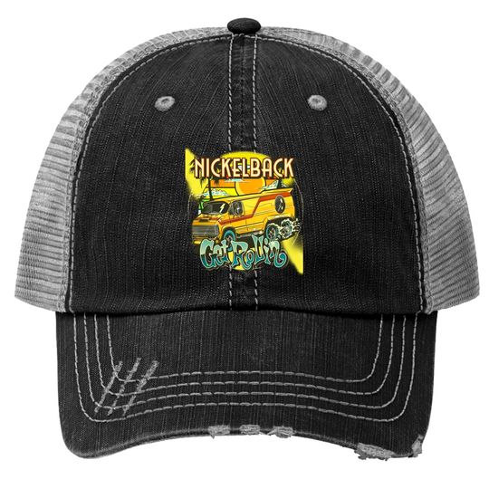 Nickelback Get Rollin Tour 2023 Trucker Hats, Nickelback Rock Band Tour Concert