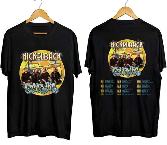 Vintage Nickleback Band Merch Tour 2023 Shirt, Nickleback Get Rollin Album 2023 Shirt