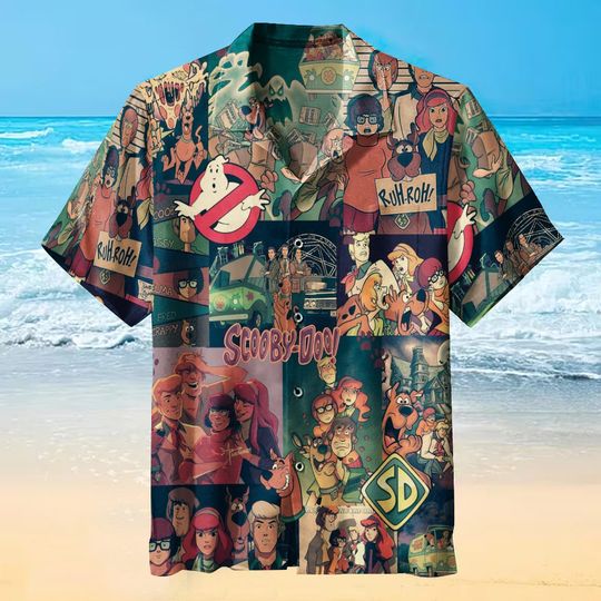 Scooby Doo Hawaiian Shirt 2023, Horror Movie Button Down Shirt